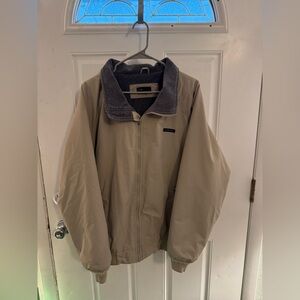 Lands’ End Tan Fleece Lined Zip Jacket XL 46-48